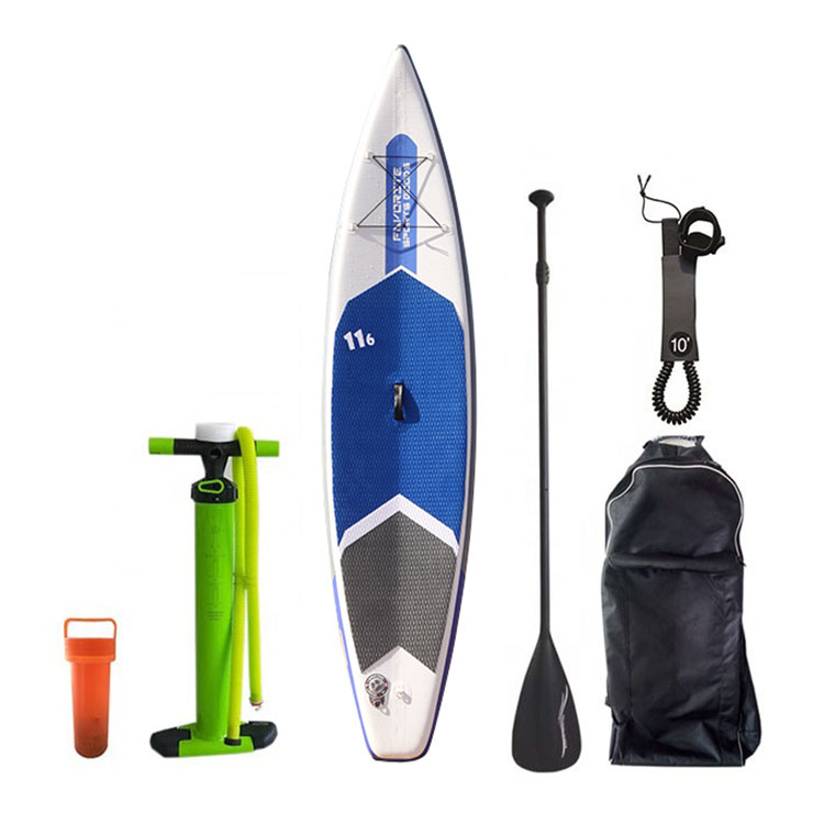 Inflatable V-Hull SUP Paddleboard Complete Kit with Pump, Paddle and Backpack