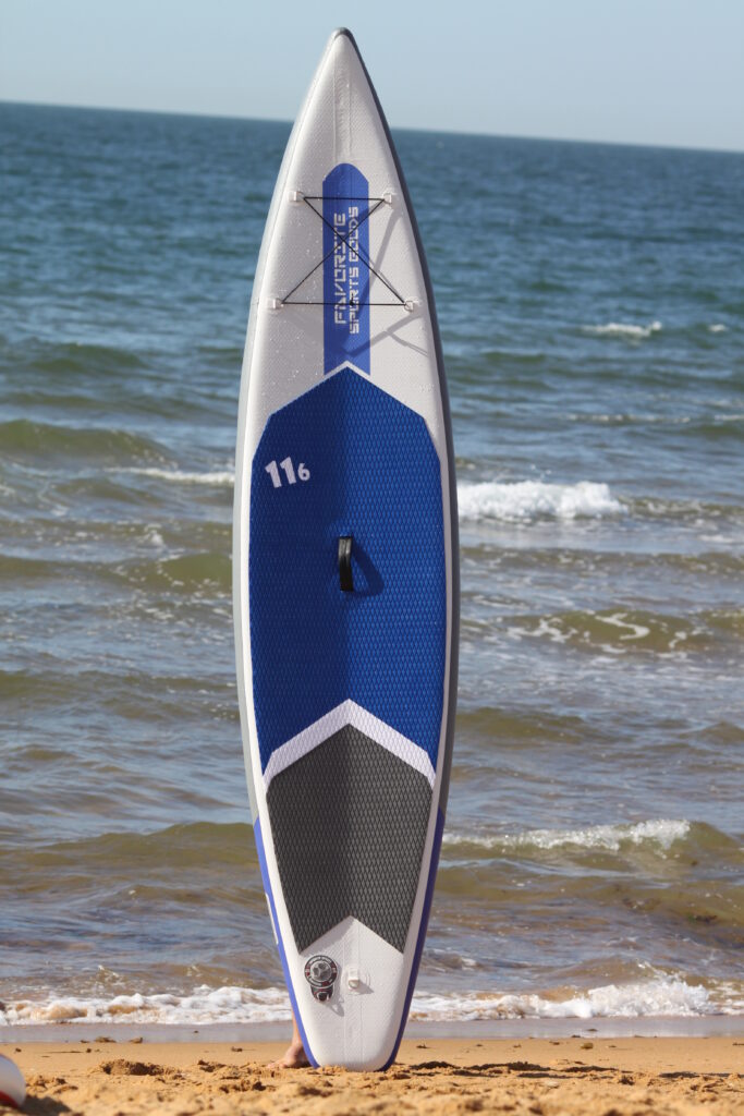 V-Hull Inflatable SUP Paddleboard on Ocean Water