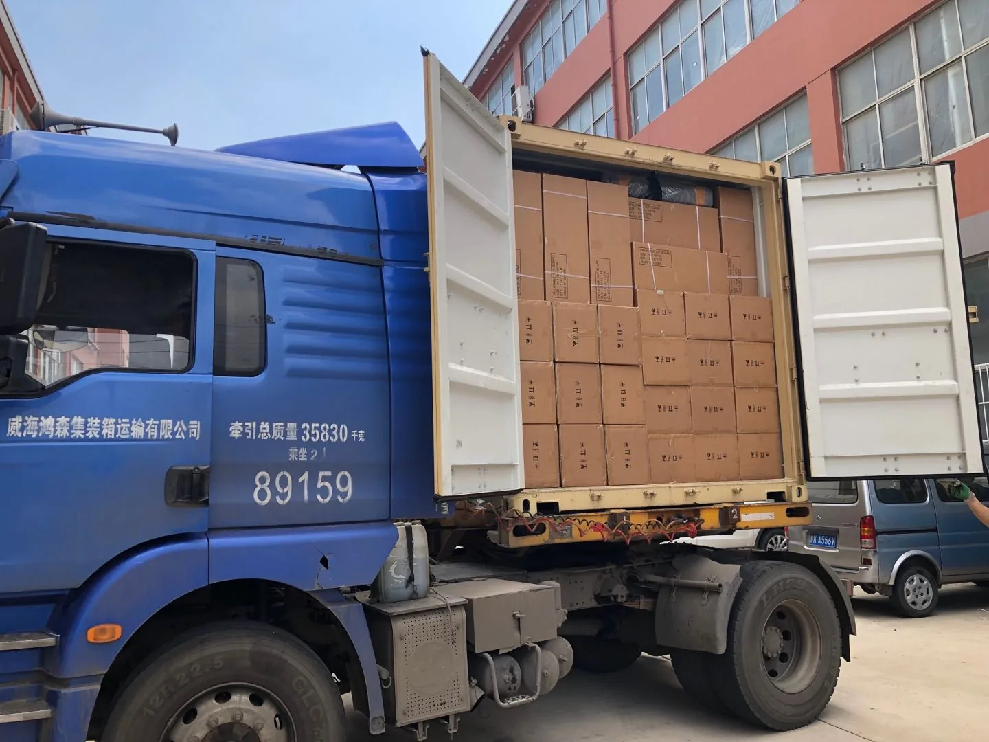Inflatable SUP cartons loaded for export shipment to Europe